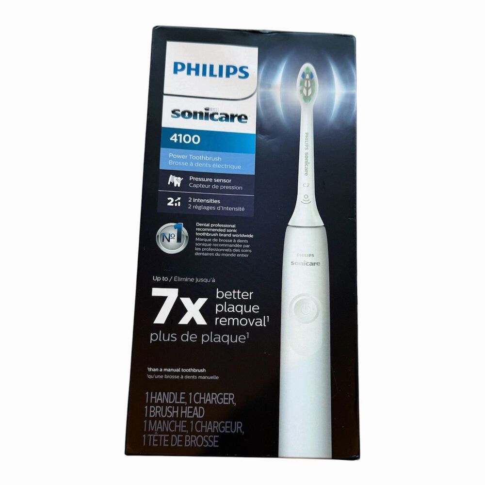New Philips Sonicare 4100 Rechargeable Power Toothbrush HX3681/23 White SEALED